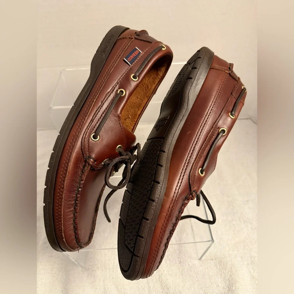 Sebago Docksides Leather Boat Shoes Men’s 9 M Brown Classic Loafers NWOT